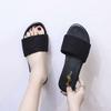 Large Size Slippers, Women 41-43 with Fat Feet, Wide Fat Sister, One-word Drag, Soft-soled Non-slip and Cool Slippers for Summer Wear 42