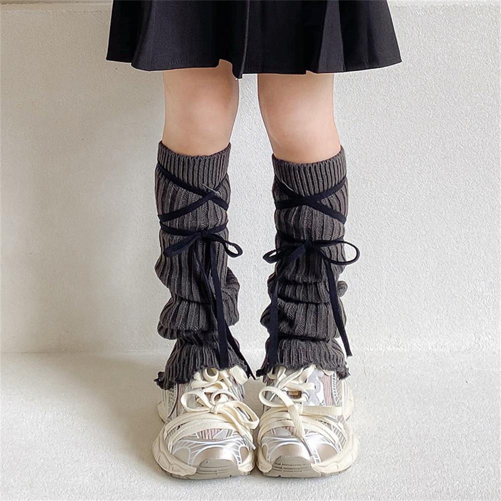 Elastic Foot Cover Knitted Lolita Style Socks Korean Style Kids Lace Leg Warmers  Winter Season