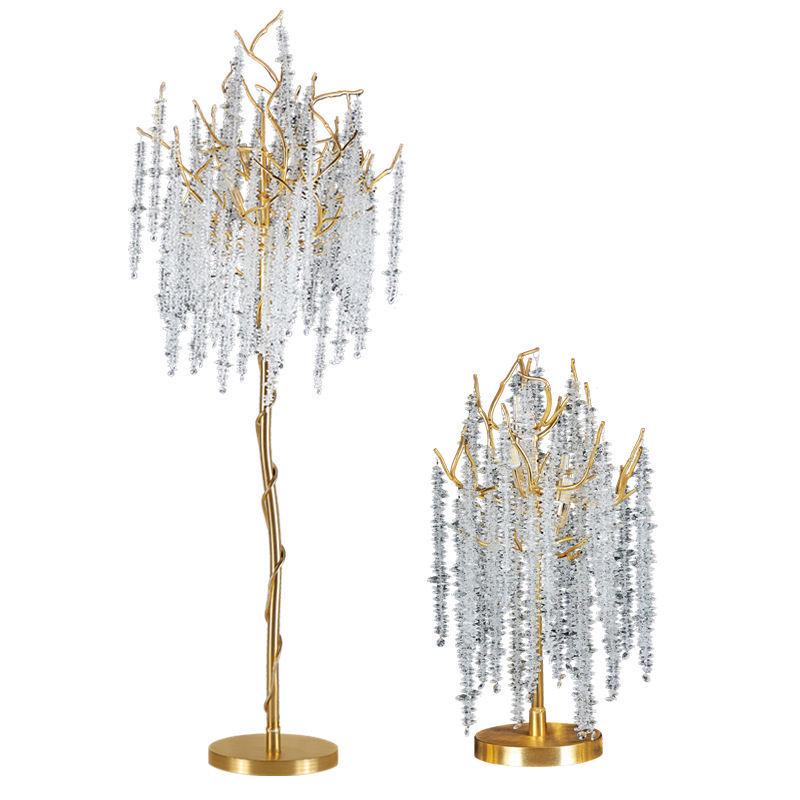 Elegant Crystal Table Lamp: French Art Deco Branch Design for Luxury Living and Dining Spaces