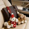 Cute Pony Keychain Plush Horse Keyring Car Ornament Decor Bag Charm Gift for Valentine House New Year Holiday Auto Accessory