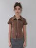 ORDINARY HOLIDAY Zip-Up Shirts [Brown]