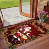 Christmas Custom Name Printed Square Area Rug Soft Non Slip Floor Carpet For Bedroom Holiday Gift
