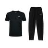 Plain Simple Fashion Breathable Quick-Dry Comfortable Versatile Round Neck Pullover Short Sleeve T-Shirt Casual Sports Set AHSQ777-1+AKLUA73-4