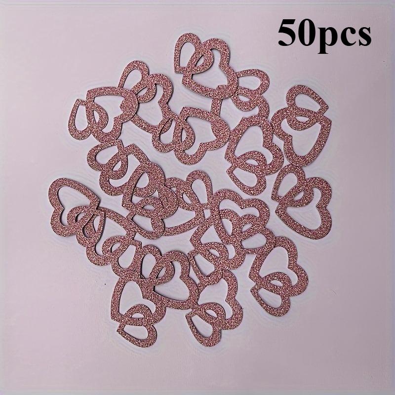 50pcs Golden Heart-Shaped Confetti for Wedding & Party Decorations | Glitter Paper, Onion Paper for Valentine's Day,Mother's Day