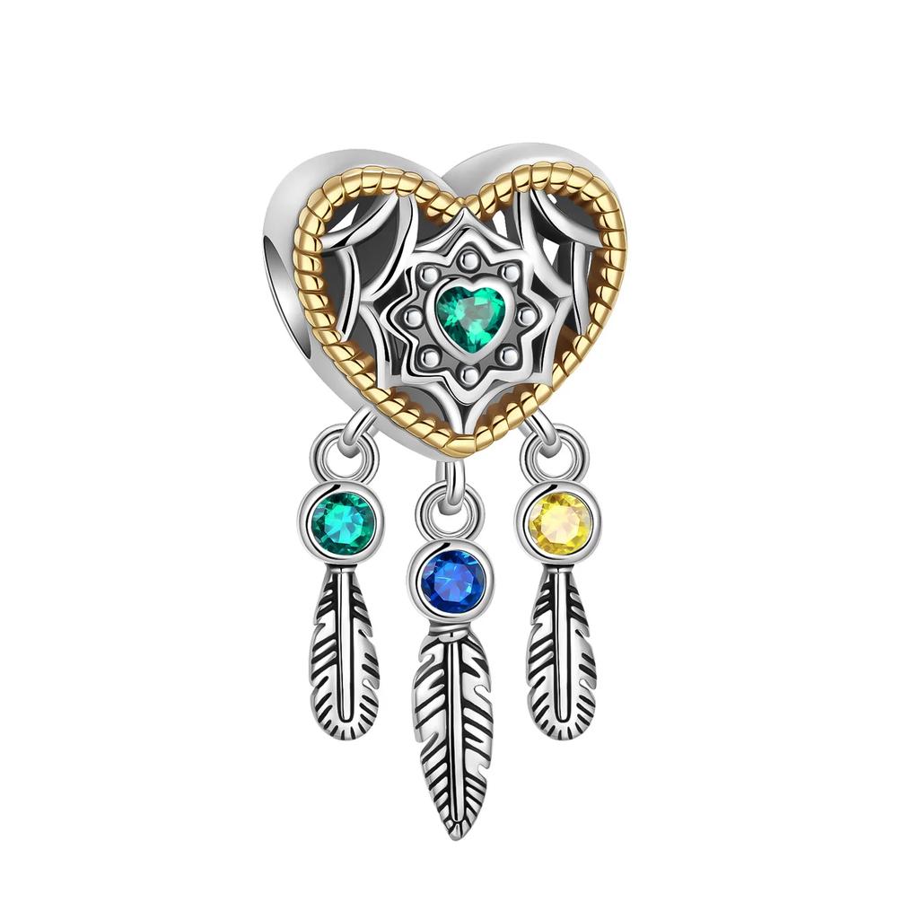 Colorful Dreamcatcher Charm Bead Components Copper Metal Popular Hot Air Balloon Sparkling Pendant Bead Component Bead Component Authentic Original