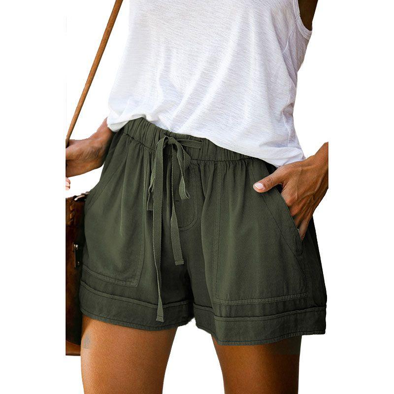Womens Loose Mini Drawsing Shorts Ladies Loungewear Running Gym Plain Pants