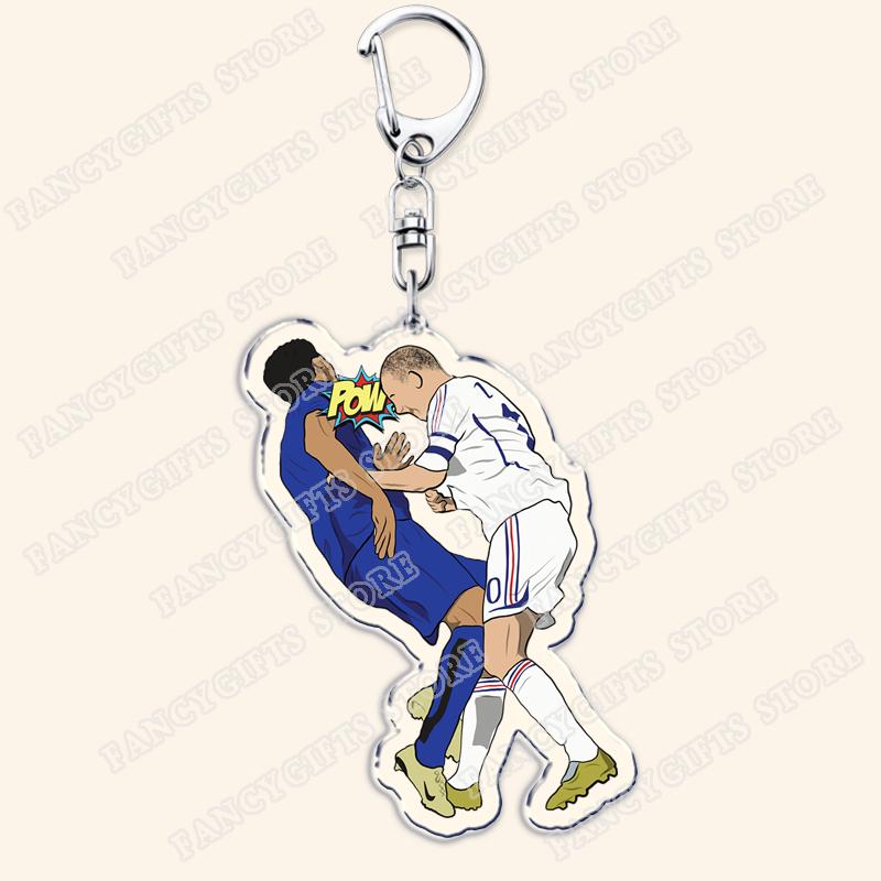 Popular Soccer Ball Player Keychains for Accessories Bag Football Key Chain Ring Fans Gifts Friends Keyrings 4