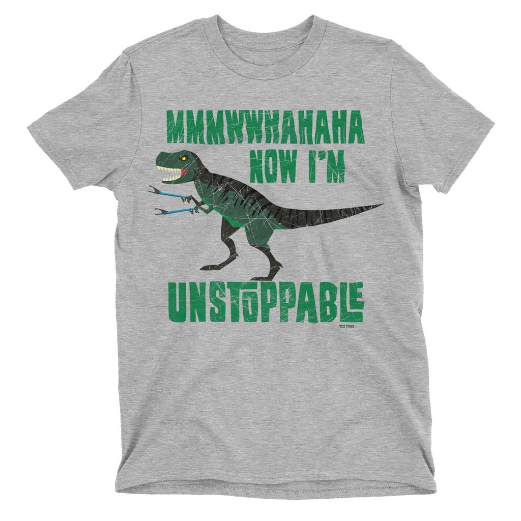 IM UNSTOPPABLE Mens Funny T-REX  T-Shirt Mens Womens Tees Top Tyrannosaurus Dinosaur Gift
