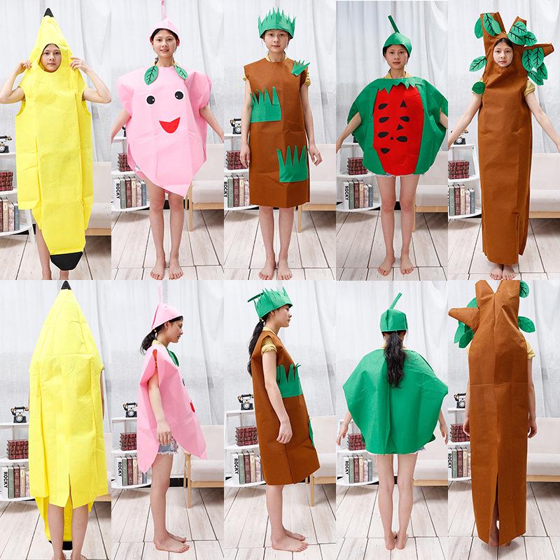 Creative Fruit Cosplay Costumes for Adults and Children - Cartoon Stage Performance Wear