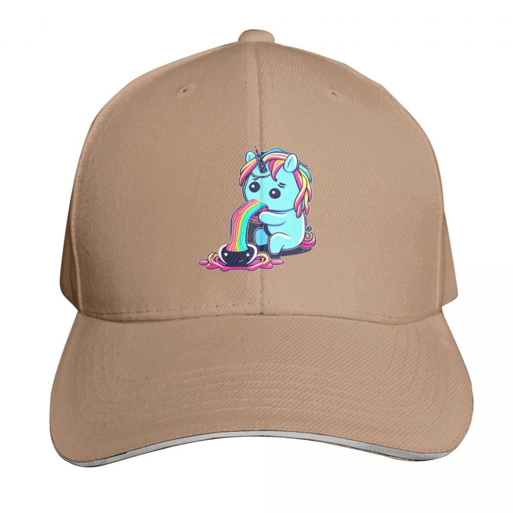 Unicorn Rainbow Sic Vomit Puke Baseball Cap Christmas Hat Horse Hat designer cap Hat Luxury Brand Unisexs Caps Womens