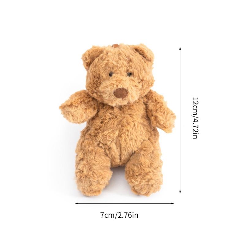 Niedlicher Mini Bär Schlüsselanhänger Weicher Schlüsselanhänger Anhänger Zarte Taschenanhänger Cartoon Bärenpuppen Geschenk für Frauen Kinder und Erwachsene