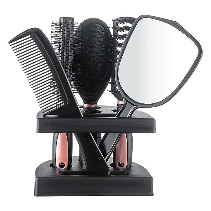 5 Pieces Mirror Comb Set Air Cushion Curly Hair Ribs Comb Girls Special Smooth Hair Massage Fluffy Comb