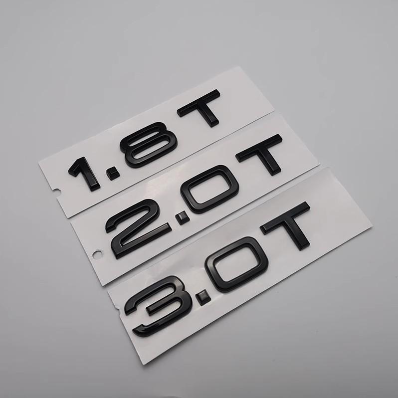 ABAX1 1X 1.8T 2.0T 3.0T Car Trunk ABS Badge Emblem For Car Rear Tailgate Fender Door Adhesive Badge for A4 A5 A6 A7 A8 Q3 Q5 Q7