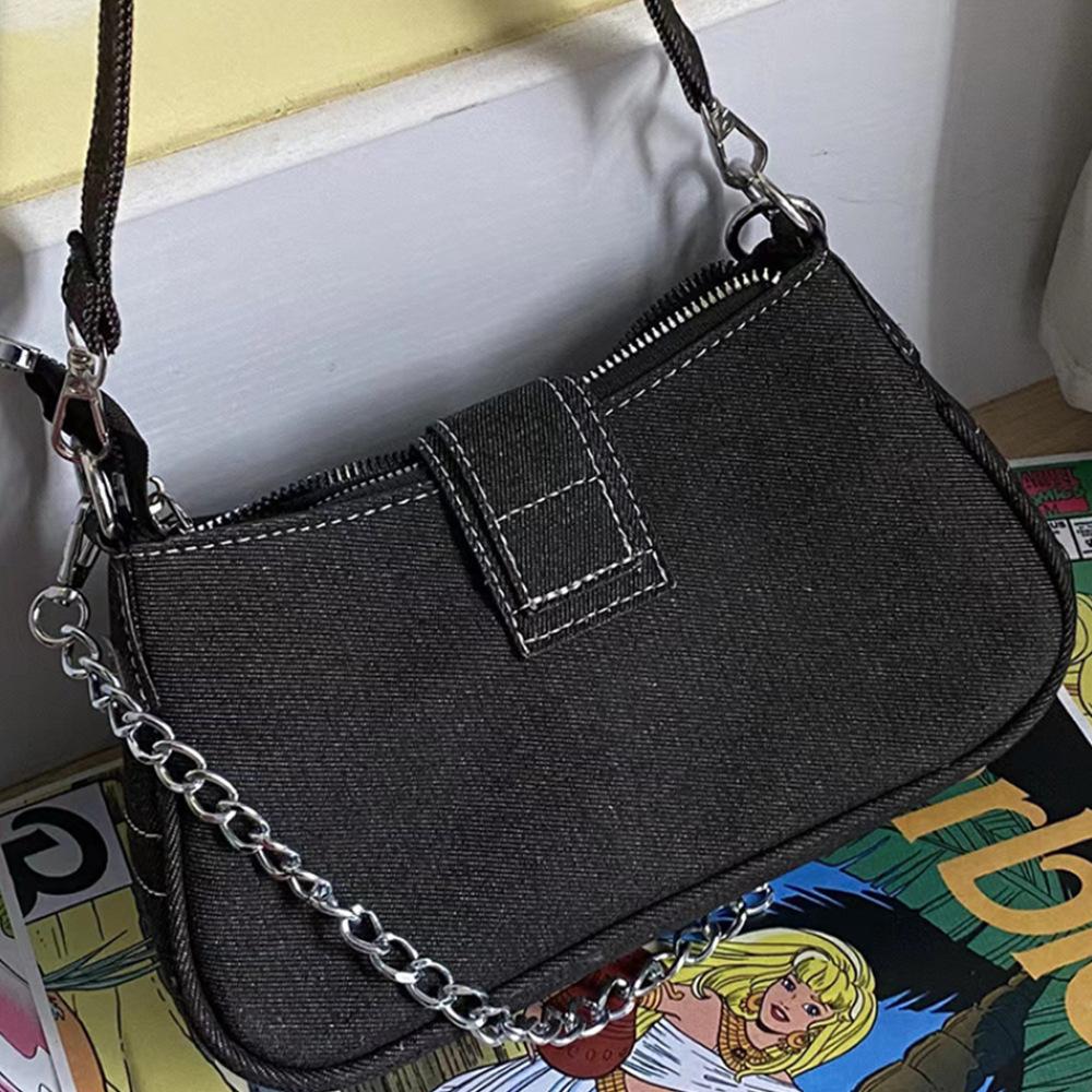 Trendy Millennial Hot Girl Style Star Bag Chain One-Shoulder Canvas Bag Underarm Bag