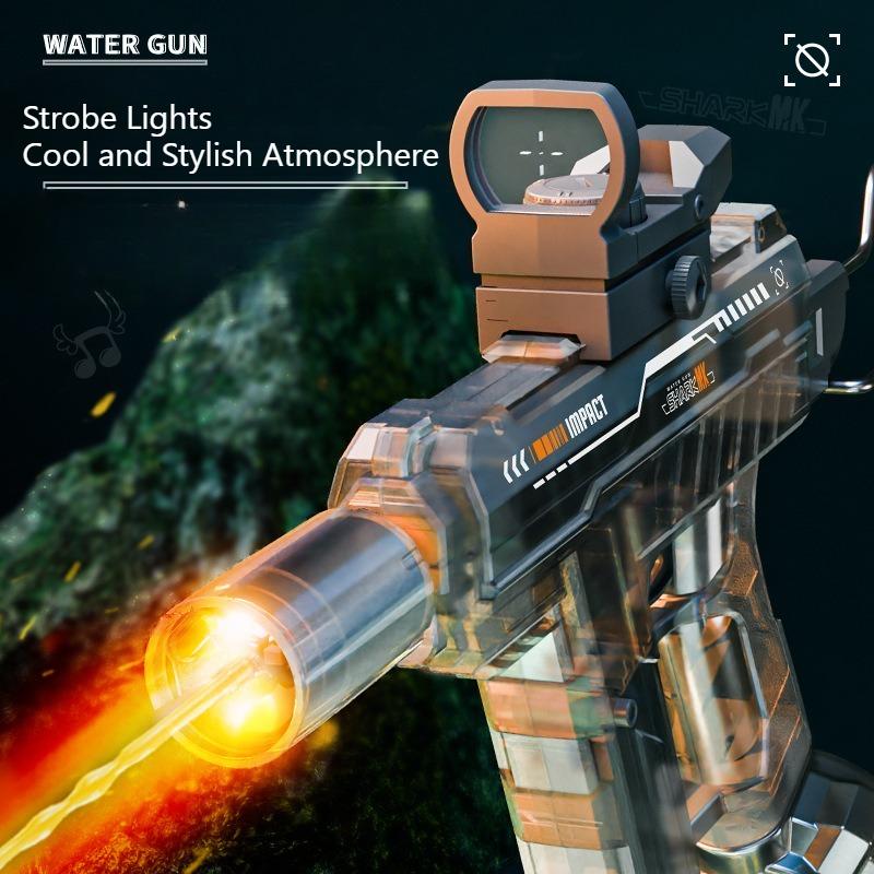 UZI Simulierende Flamme Elektrische Wasserpistole Hochdruck Automatische Wasserpistole für Kinder Sommer Outdoor Pool Wasserschlacht Spielzeug Geschenke