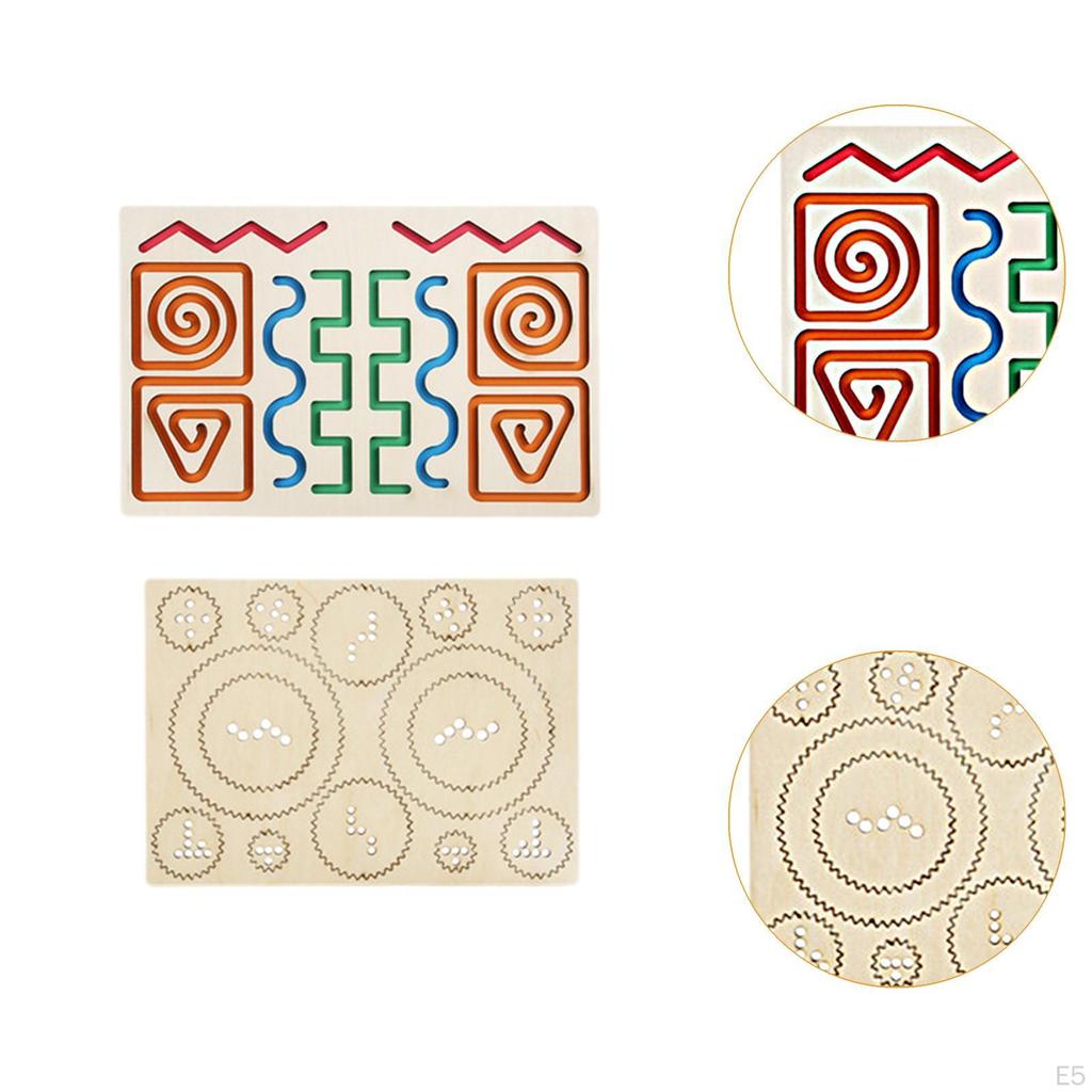 Wooden Tracing Board Educational Toy Fine Motor Skills Reusable Gifts Tool Learning To Write