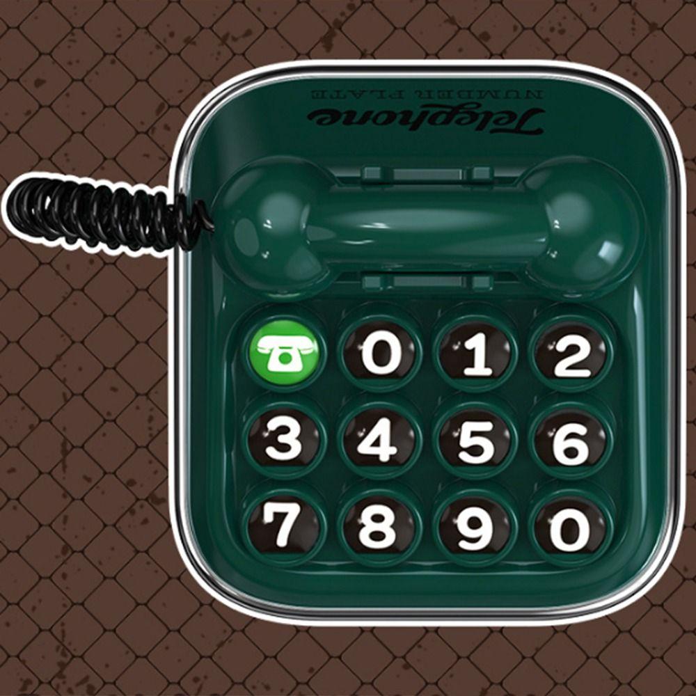 Typewriter Car Dashboard Ornament Retro Car Phone Number Sign Car License Plate Number Gifts