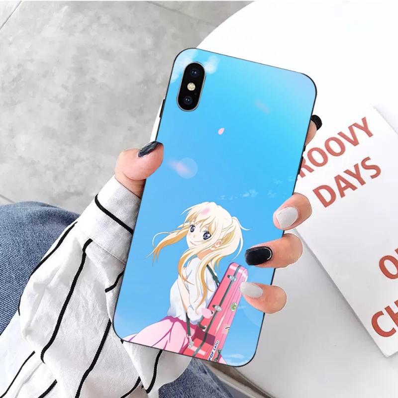 Your Lie In April Pouzdro na telefon pro IPhone 14 13 12 11 XS X 8 7 6 Plus Mini Pro Max SE 2022 Měkký černý kryt na telefon