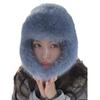 Blauer Nerzimitat Lei Feng Hut Damen Winter Plüsch Ski Kalt Warm Ohrenschutz Hut Fleece Verdickter Hut