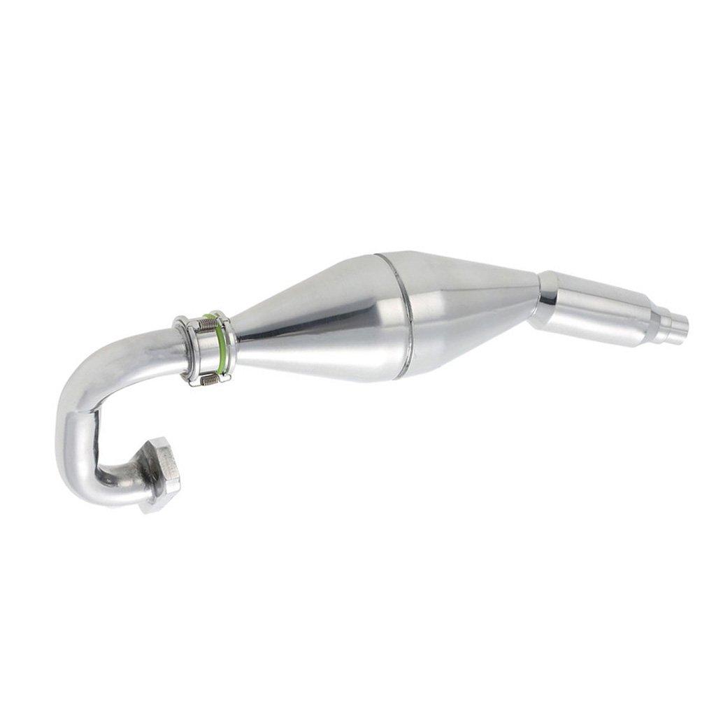 Perfeclan 15003 Aluminum Exhaust Pipe for RC HSP FG 1:5 Monster Truck Car, Silver - Expert Recommended