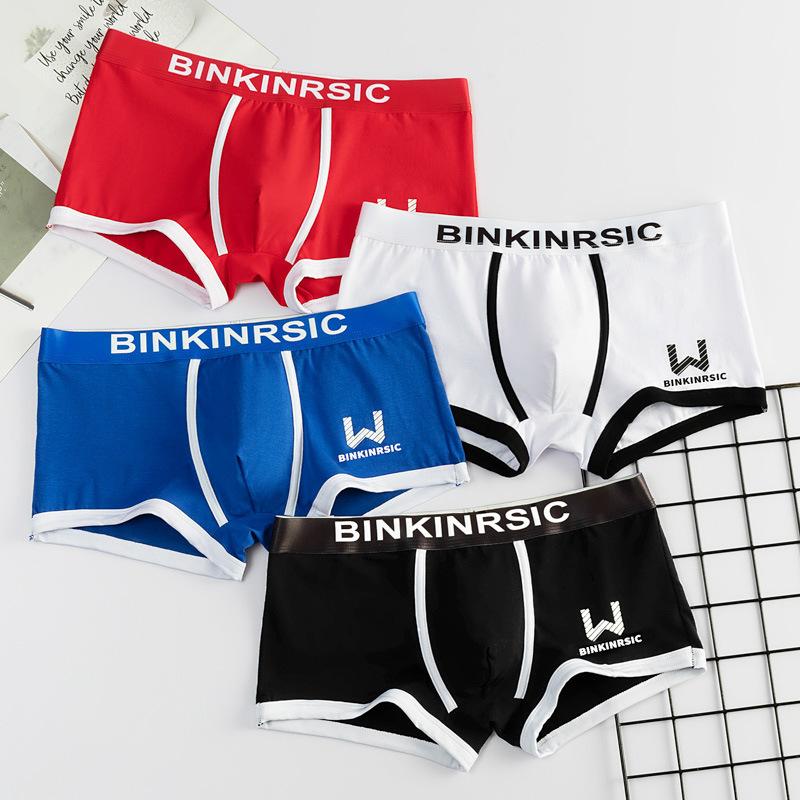 3er-Pack Herren-Boxershorts aus reiner Baumwolle, für Jugendsport, trendige, niedliche Boxershorts