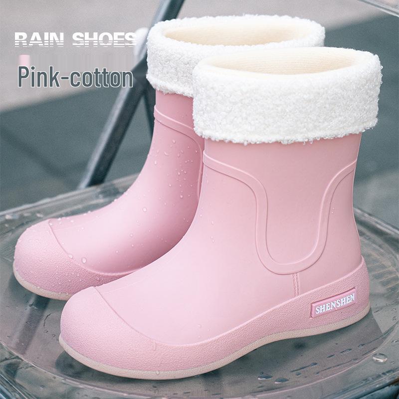Korean Style Women's Fashion Waterproof Rain Boots - High Anti-Slip, Long Tube Outdoor Rubber Shoes