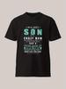 Humor Pattern T-shirt Black Casual Round Neck T-shirt Soft Breathable Loose Fit Short Sleeve Suitable for Everyday Wear