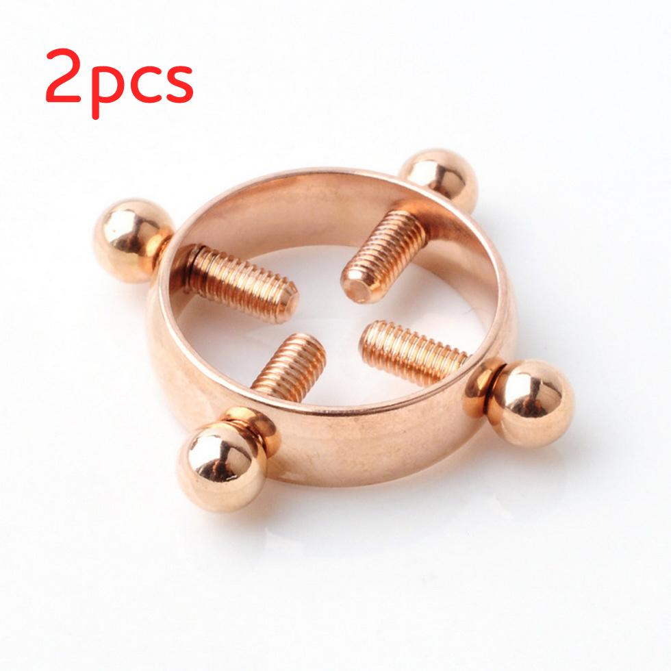 2Pcs Edelstahl Nicht Stechende Nippel Klemmen Ring Sexy Schmuck Dekoration Stimulieren G Punkt Schmerzlos Erwachsene Sex Spielzeug für