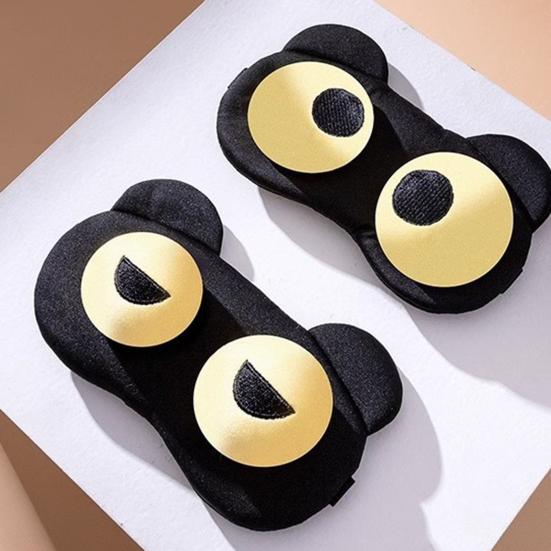 Cute Eye Mask for Sleep Soft Comfortable Sleep Mask Relieve Stress Fatigue Adjustable Straps Eye Shield for Travel Home Use