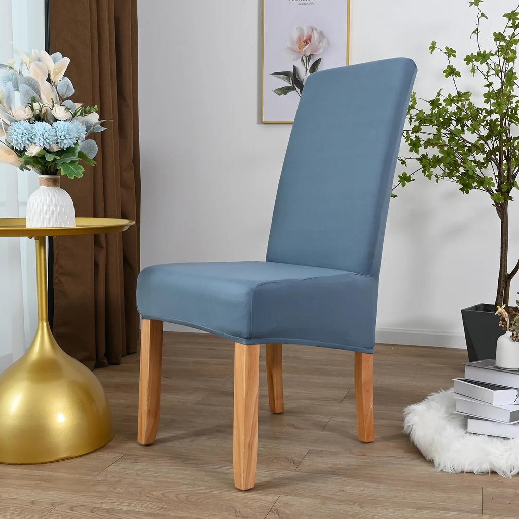 Printed King Back Chair Cover Stretch Large XL Size Chair Covers for Dining Room Home Hotel Banquet Decor Long Seat Protectors