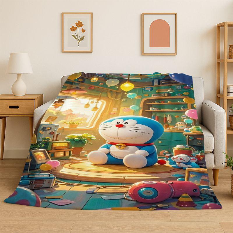 Dream D-Doraemon Cartoon Soft Flannel Throw Blanket,Warm Cozy Blanket for Bed,Couch,Sofa,Bedroom,Living Room,Travel,Camping Gift