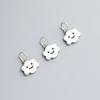 S925 Sterling Silver Smiley Face White Cloud Pendant for DIY Bracelets, Necklaces, Charms & Jewelry.