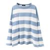 Women Spring Autumn Stripes Long Sleeve Loose T Shirt Blouse
