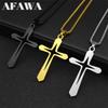 Punk Religion Jesus Cross Star Pendant Necklace for Women Men Gold Color Hip Hop Cool Male Chain Jewelry Collar NZZZ916S02