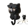 Cat Hook Clothes Hanger Key Cute Cat Sunglasses Hat Sticky Hook Double-sided Adhesive for Attaching Unmarked Key Rack