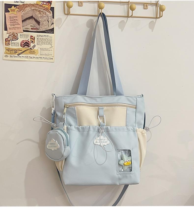 High-value Soft Girl Girl Backpack Small Ins Mini Small Bag Female College Student Spring Outing Two-piece Backpack