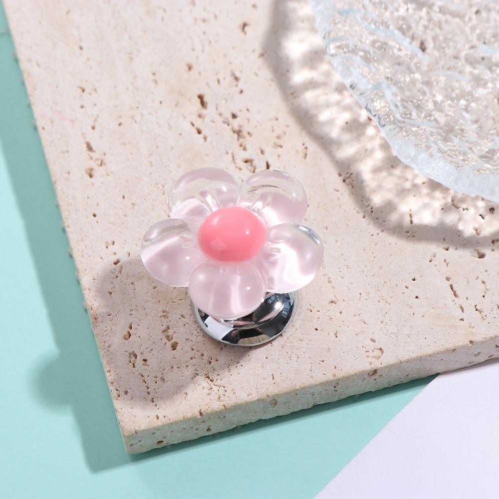 Self-Adhesive Toilet Tank Button Flower Shape Water Press Flush Button Bathroom Decor Accessories