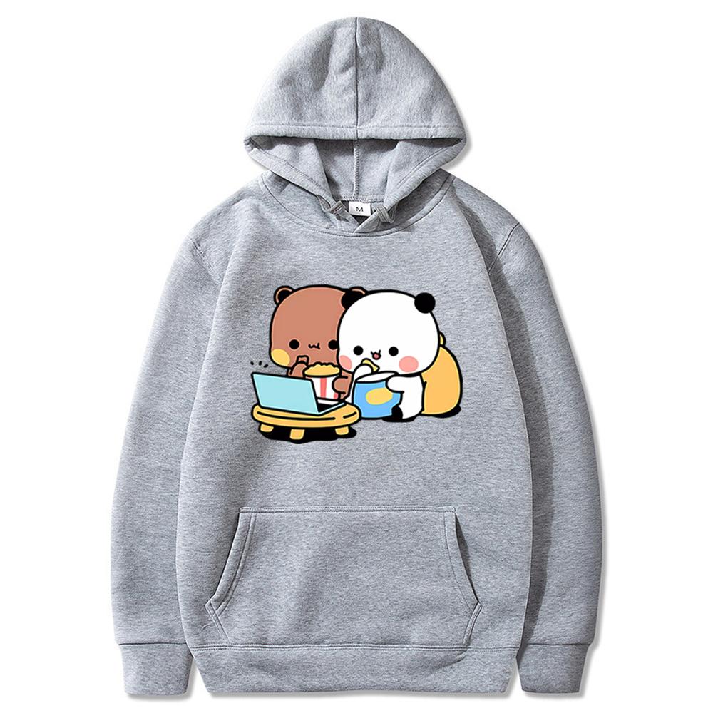 Cartoon Panda Bear Bubu Dudu Hoodie Women Men Couple Printed Hooded Sweatshirt Fall Winter Long Sleeves Hooded