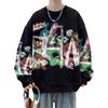 Amerikanischer personalisierter Graffiti-Pullover Herren Langarm Trendiges Herren-Oberteil Trendiger Rüpel Gutaussehend 2025 Neues Herren-Oberteil