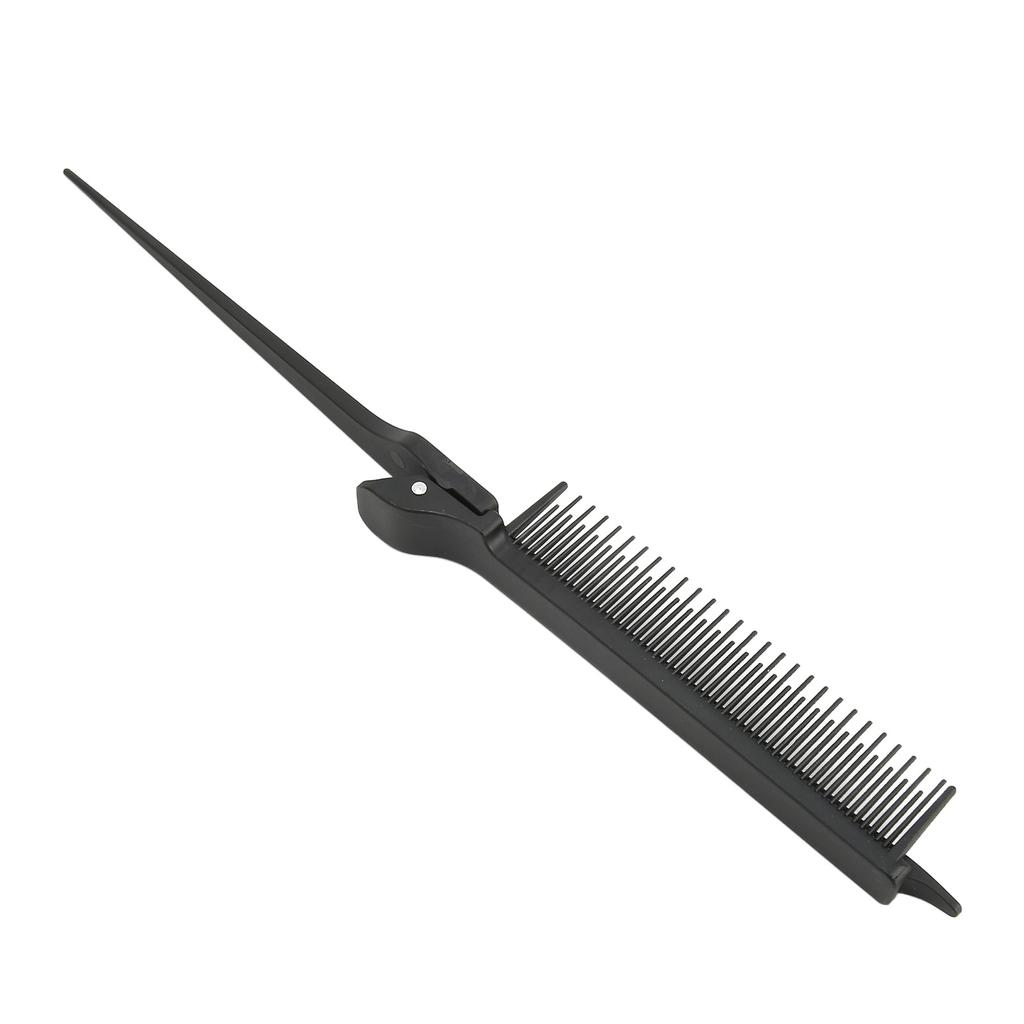 Rat Tail Teasing Clip Comb Professional Black Hair Salon Plastic Highlighting Comb Hair Styling Tool