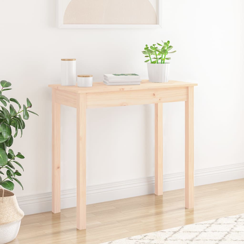 Vidaxl Stolik Konsolowy, 80X40X75 Cm, Lite Drewno Sosnowe