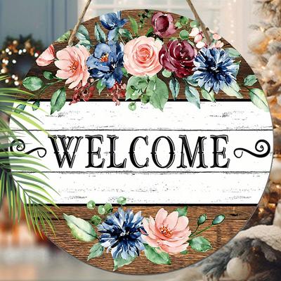 Wooden Hanging Decorative Sign, Welcome Signs, Indoor or Garden Decorations, 2D Flat Pendants, Housewarming Gifts for Friends