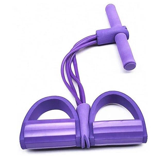 Fitness Gym 4Tube Resistance Band Latex Pedal Exerciser Sit-up Pull Rope Expander Elastic Yoga Equipment Pilates Home Workout