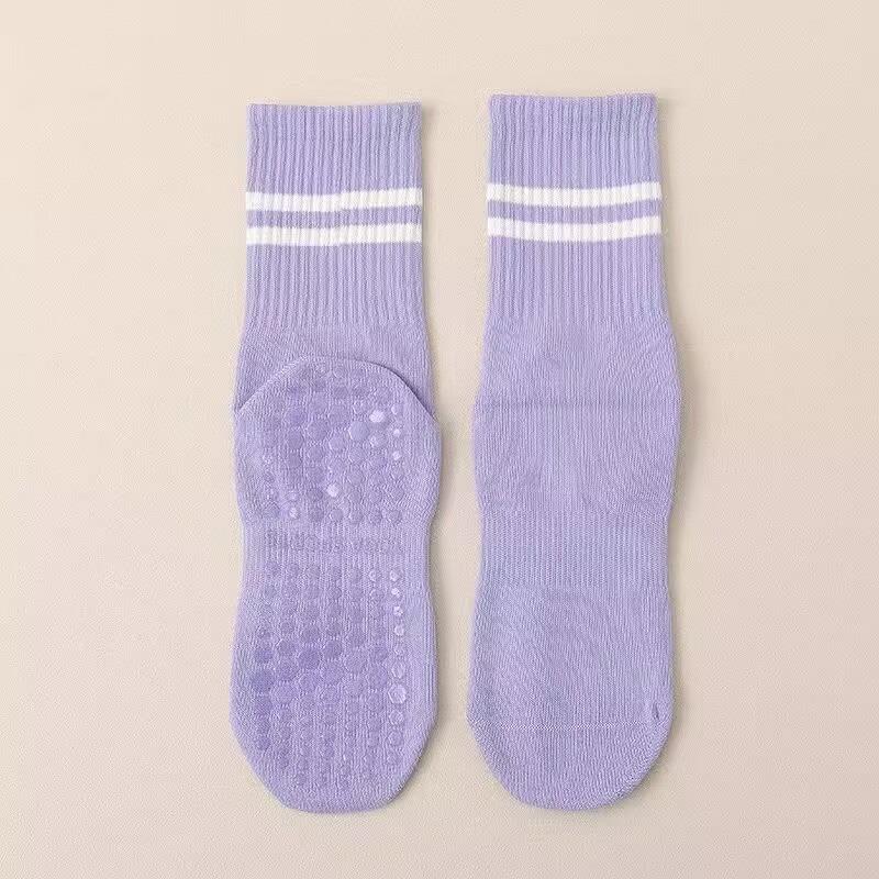 Yoga Socks with Shark Pants, Non Slip Professional Women's Autumn/Winter Mid Length Pilates Adult Sports Fitness Floor Socks
