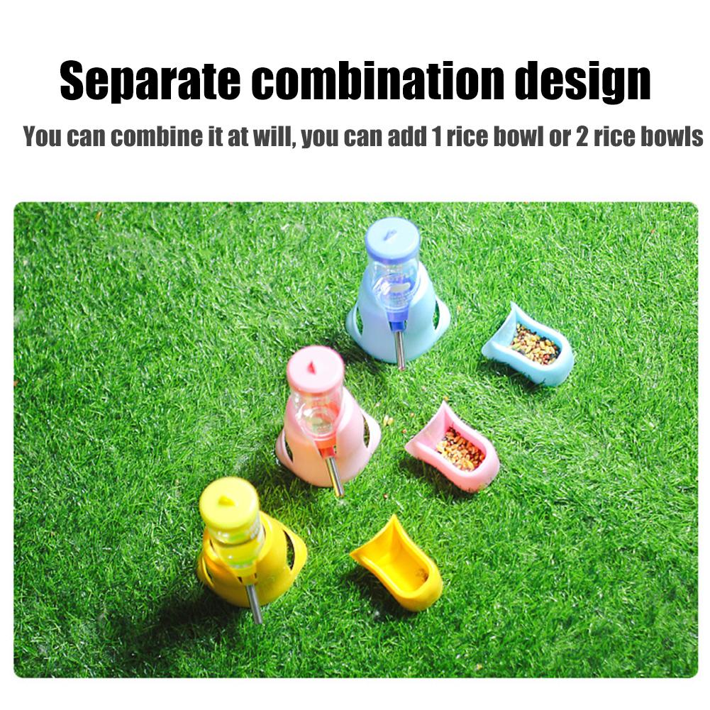 Hamster Water Feeder Small Animal Automatic Dispenser Drinking Water Bottle Bowls Dish with Food Container Small Animal Guinea