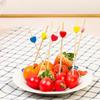 100 PEZZI Bastoncini Frutta Spiedini Bambù Bicchiere Buffet Cupcake Forchetta Frutta Festa Dessert Bastoncino Insalata Spiedino Cocktail per Decorazione Matrimonio
