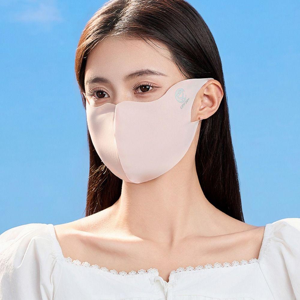 Summer Face Cover Sunscreen Face Scarf Face Gini Mask Adjustable Ice Silk Mask  Riding