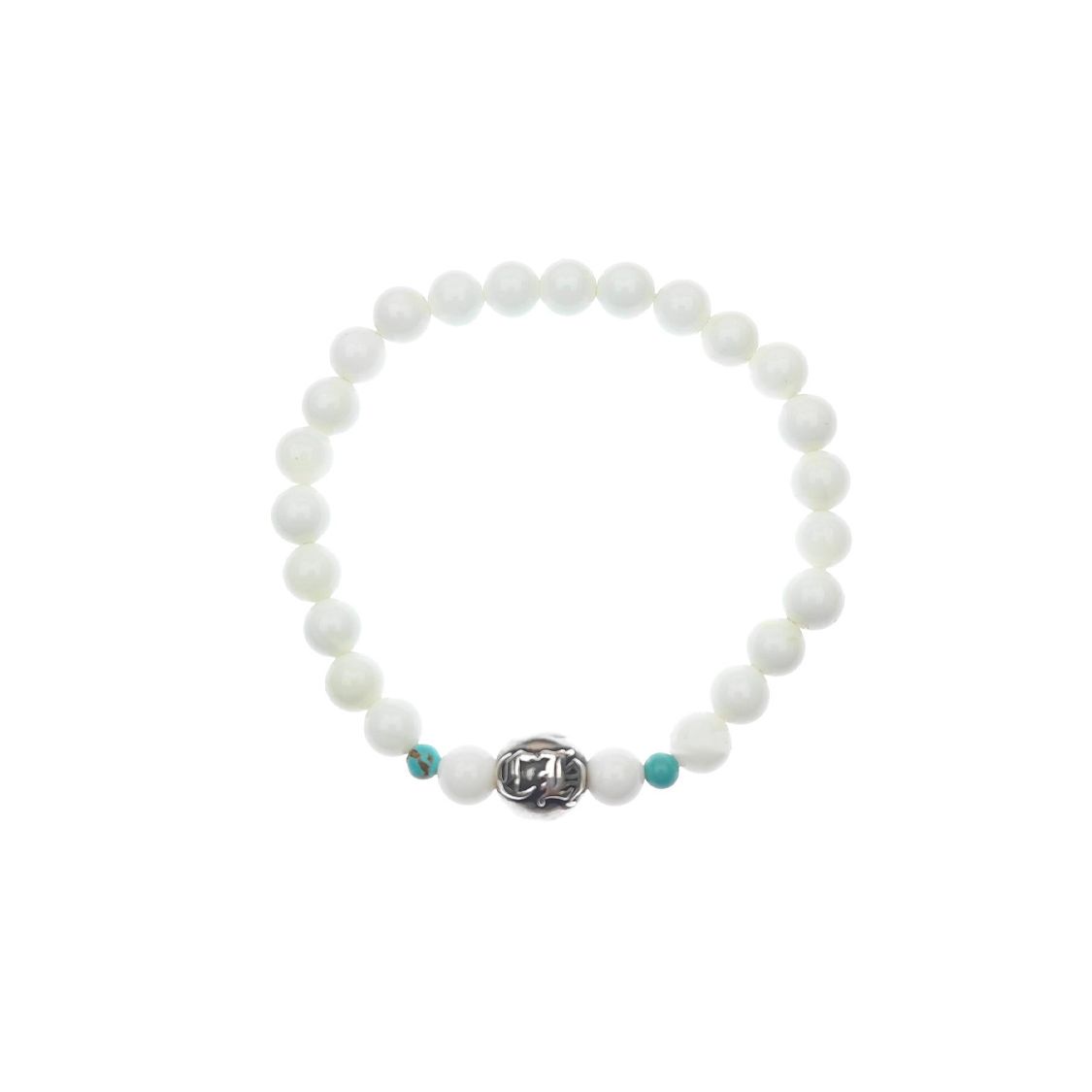 

Chrome Hearts Fashion Beaded Bracelet White Agate Turquoise Unisex Bracelet CHROME1735 Shopping Bag,S