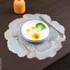 PVC Flower Placemat Colorful Floral Coaster Heat Insulation Mat Wedding Party Decor Home Kitchen Dining Table Decoration