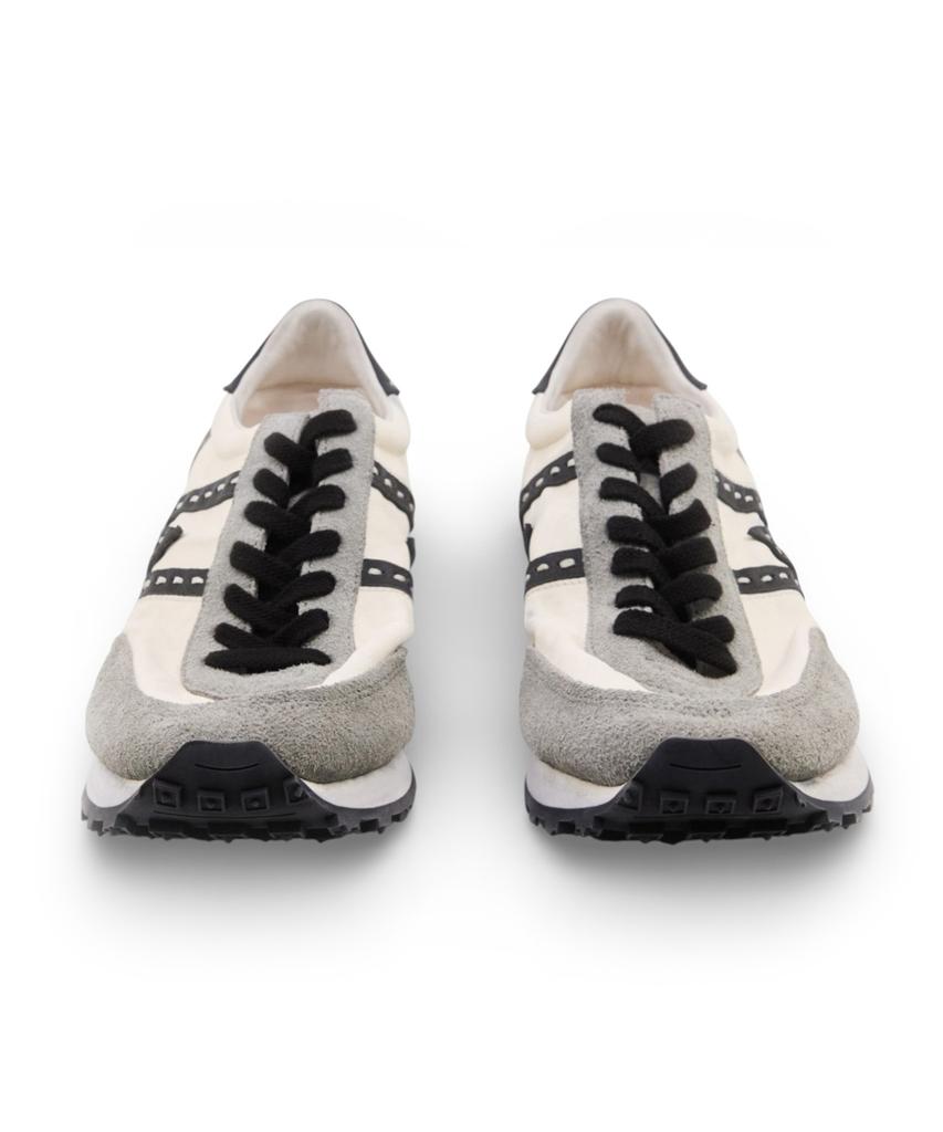 Yase [Deerskin, Kangaroo Leather] Wsr-7 Vintage Jogging Sneakers Ivory